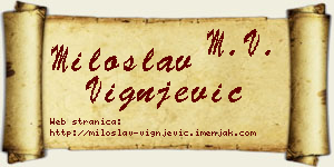 Miloslav Vignjević vizit kartica